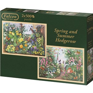 Falcon (11104) - "Spring & Summer Hedgerow" - 500 pieces puzzle
