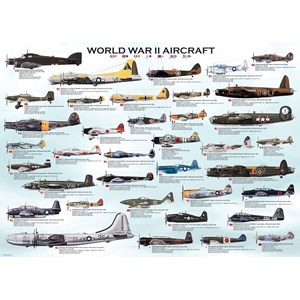 Eurographics (8500-0075) - "World War II Aircraft" - 500 pieces puzzle