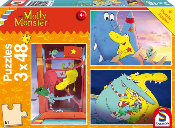 Schmidt Spiele (56227) - "Molly Monster, Big sister" - 48 pieces puzzle