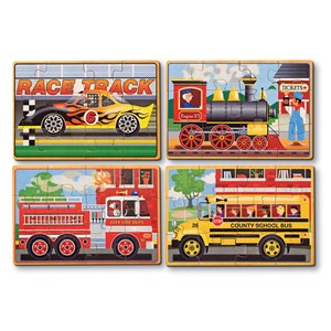 Melissa and Doug (3794) - "Vehicle Puzzles in a Box" - 12 pieces puzzle
