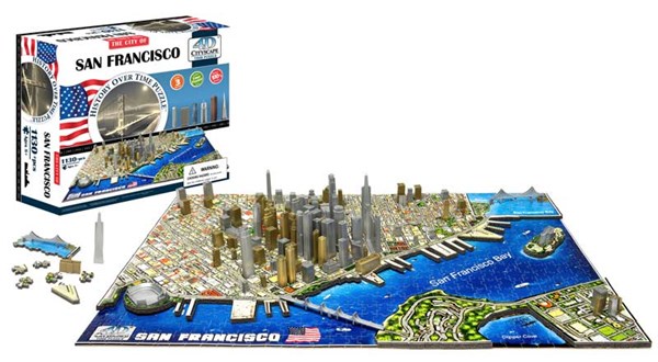 4D Cityscape (40044) - "San Francisco" - 1100 pieces puzzle