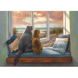Ravensburger (14903) - Lucie Bilodeau: "Window Buddies" - 500 pieces puzzle