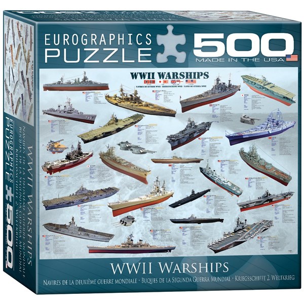 Eurographics (8500-0133) - "World War II Warships" - 500 pieces puzzle
