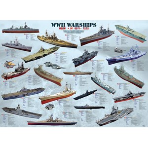 Eurographics (8500-0133) - "World War II Warships" - 500 pieces puzzle