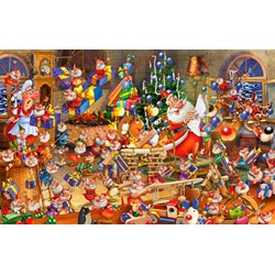 Piatnik (537943) - François Ruyer: "Christmas Chaos" - 1000 pieces puzzle
