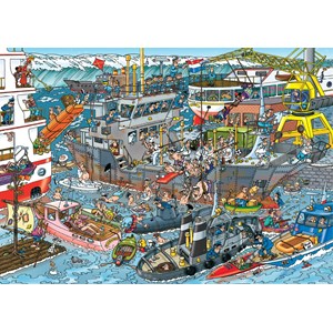 Jumbo (19012) - Jan van Haasteren: "Sea Loading Dock" - 500 pieces puzzle