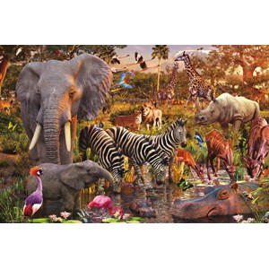 Ravensburger (17037) - David Penfound: "African Animal World" - 3000 pieces puzzle
