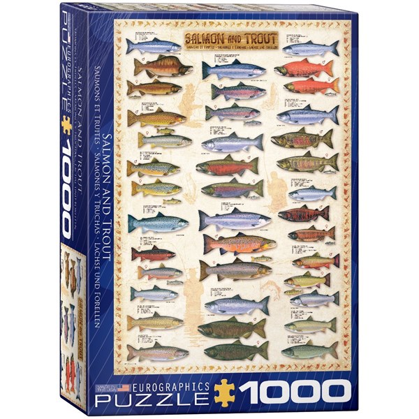 Eurographics (6000-0311) - "Salmon & Trout" - 1000 pieces puzzle