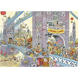 Jumbo (17230) - "Wasgij Mystery Puzzle No.8 The Final Hurdle!" - 1000 pieces puzzle