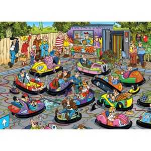 Jumbo (19037) - Jan van Haasteren: "The Fair, Bumper Cars" - 150 pieces puzzle