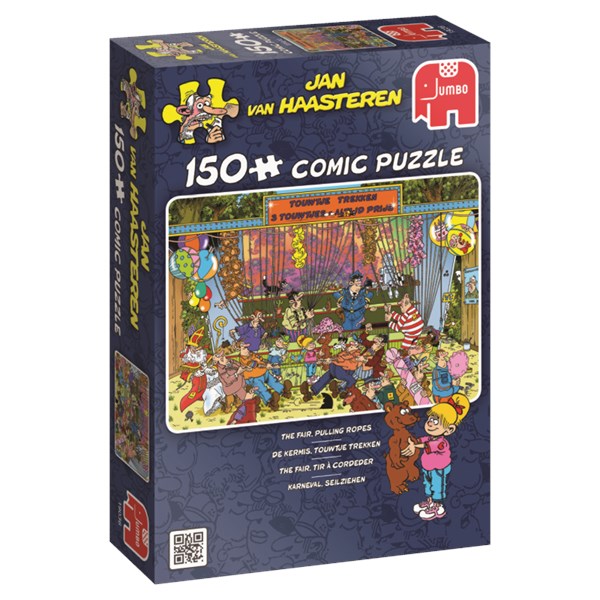 Jumbo (19036) - Jan van Haasteren: "The Fair Pulling Rope" - 150 pieces puzzle
