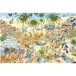 Jumbo (19059) - Jan van Haasteren: "Oasis" - 1500 pieces puzzle