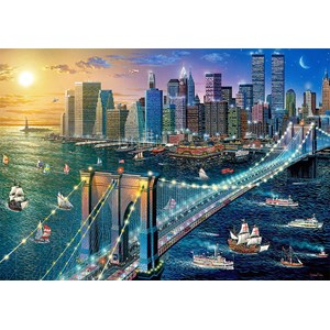 Castorland (B-52646) - "New York - Brooklyn Bridge" - 500 pieces puzzle