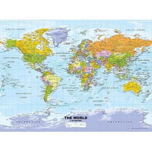Ravensburger (14755) - "Political World Map" - 500 pieces puzzle