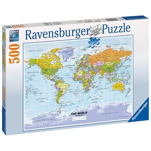 Ravensburger (14755) - "Political World Map" - 500 pieces puzzle
