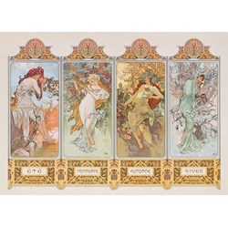 Clementoni (39177) - Alphonse Mucha: "The Four Seasons" - 1000 pieces puzzle
