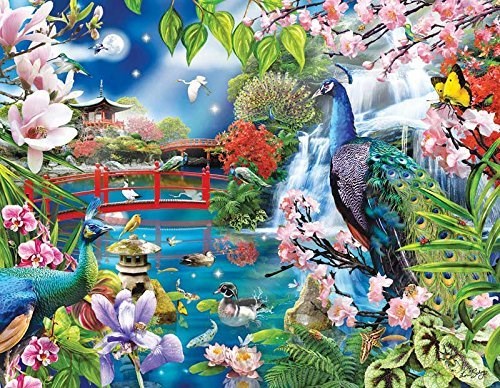 SunsOut (34998) - "Peacock Garden" - 1000 pieces puzzle