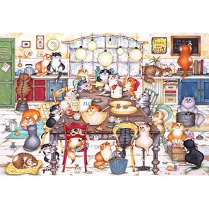 Gibsons (G3105) - Linda Jane Smith: "Cat's Cookie Club" - 500 pieces puzzle