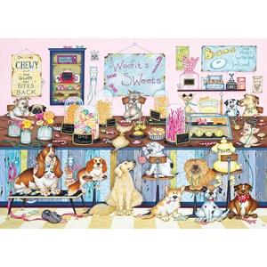 Gibsons (G6233) - Linda Jane Smith: "Woofit's Sweet Shop" - 1000 pieces puzzle