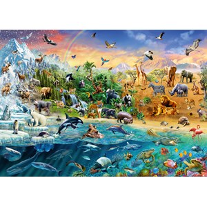Schmidt Spiele (58324) - "World of Animals" - 1000 pieces puzzle
