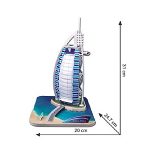 Cubic Fun (C065H-2) - "Burjal-Arab" - 37 pieces puzzle