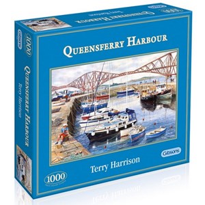 Gibsons (G6089) - Terry Harrison: "Queensferry Fishing Harbour" - 1000 pieces puzzle