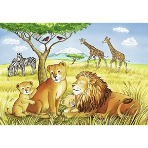 Ravensburger (07606) - "Elefant, Lion & Co." - 12 pieces puzzle