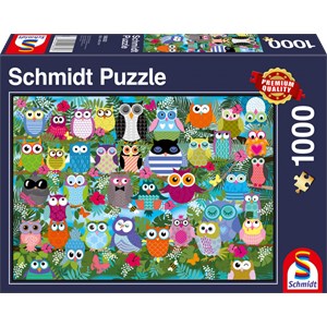 Schmidt Spiele (58332) - "Owl Collage II" - 500 pieces puzzle