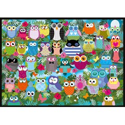Schmidt Spiele (58332) - "Owl Collage II" - 500 pieces puzzle