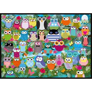 Schmidt Spiele (58332) - "Owl Collage II" - 500 pieces puzzle
