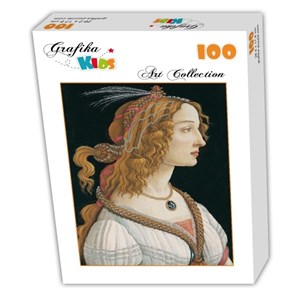 Grafika Kids (00695) - Sandro Botticelli: "Portrait of a young Woman, 1494" - 100 pieces puzzle