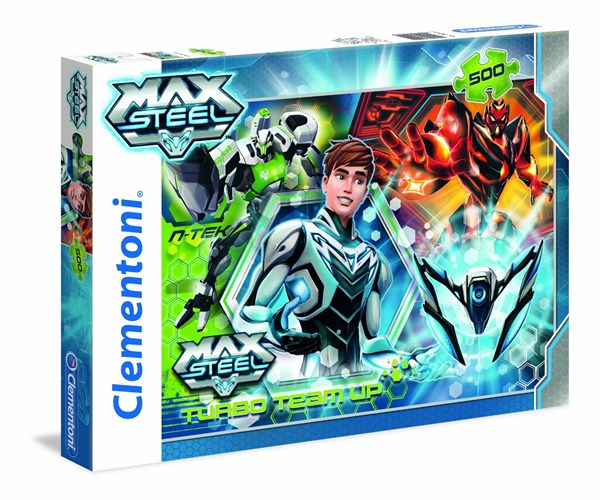 Clementoni (30442) - "Turbo Team-up Max Steel" - 500 pieces puzzle