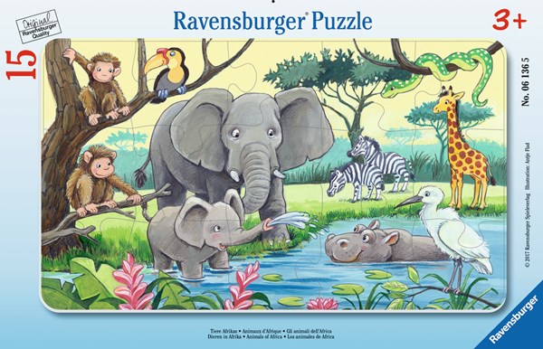 Ravensburger (06136) - "Animals of Africa" - 15 pieces puzzle
