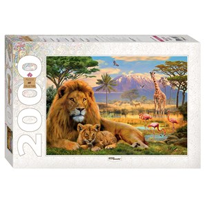 Step Puzzle (84028) - "Lions" - 2000 pieces puzzle
