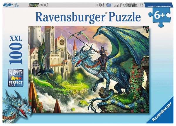 Ravensburger (10876) - "Dragon Rider" - 100 pieces puzzle