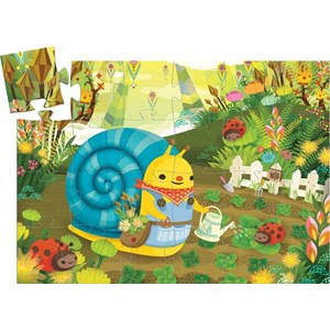 Djeco (07219) - "Snail goes plant picking" - 24 pieces puzzle