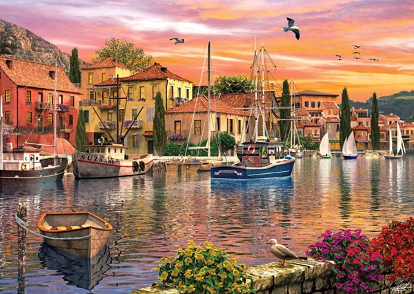 KS Games (11308) - Dominic Davison: "Harbour Sunset" - 2000 pieces puzzle
