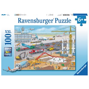 Ravensburger (10624) - "Construction Site at the Airport" - 100 pieces puzzle