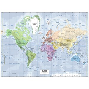 Ravensburger (14760) - "Map of the World (in French)" - 500 pieces puzzle