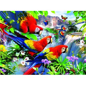Ravensburger (13534) - Howard Robinson: "Tropical Birds" - 300 pieces puzzle