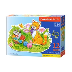 Castorland (B-120123) - "Kitten Family" - 12 pieces puzzle