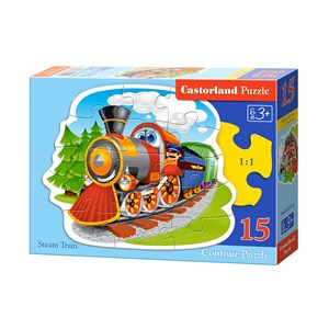 Castorland (B-015153) - "Steam Train" - 15 pieces puzzle