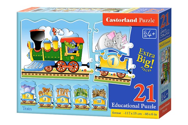 Castorland (E-135) - "Train" - 21 pieces puzzle