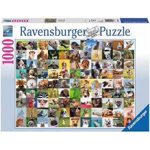 Ravensburger (19642) - "99 Funny Animals" - 1000 pieces puzzle