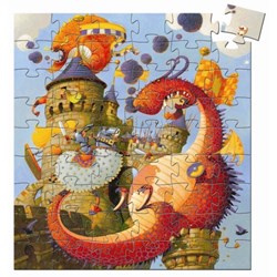 Djeco (07256) - "Vaillant & The Dragon" - 54 pieces puzzle