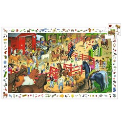 Djeco (07454) - "Horse riding + Poster" - 200 pieces puzzle
