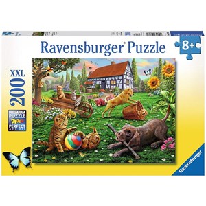 Ravensburger (12828) - "Explorers with 4 Paws" - 200 pieces puzzle