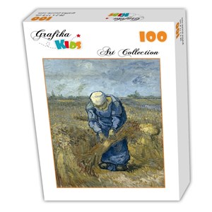 Grafika (00299) - Vincent van Gogh: "Peasant woman binding sheaves (after Millet)" - 100 pieces puzzle