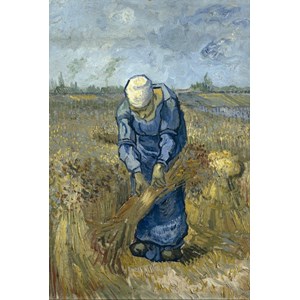 Grafika (00299) - Vincent van Gogh: "Peasant woman binding sheaves (after Millet)" - 100 pieces puzzle